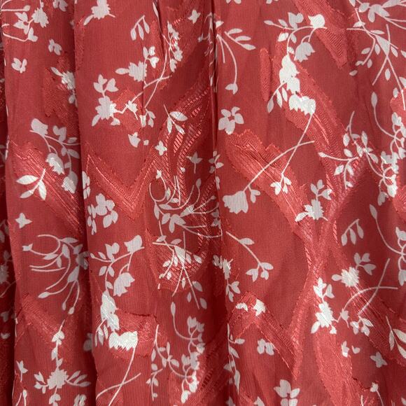 Lulus Too Cute Rust Red Floral Print Smocked Long Sleeve Mini Dress - Picture 9 of 9